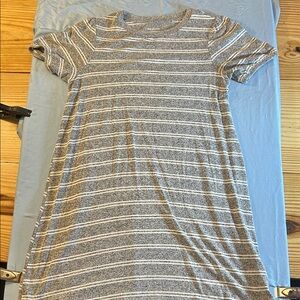 Arizona Jean Company Gray and White Striped Dress